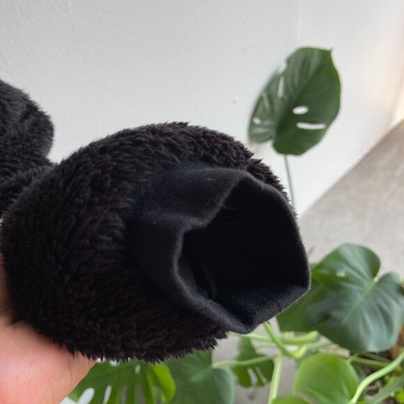 4SIENNA Black Faux Fur Bomber Jacket Size - Picture 6 of 11